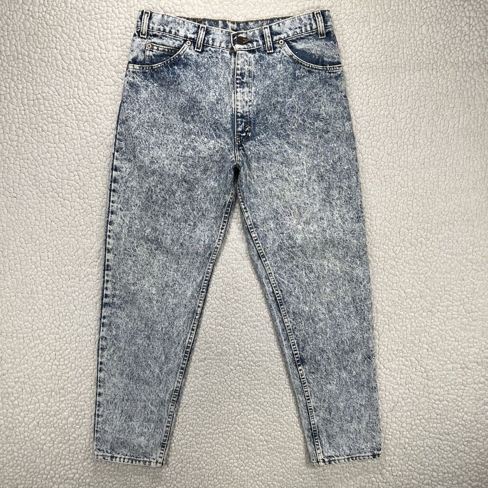 VTG Levi’s 554 Men’s 34x30 (Actual 32x30) Acid Wash Orange Tab 90’s USA - Picture 2 of 12